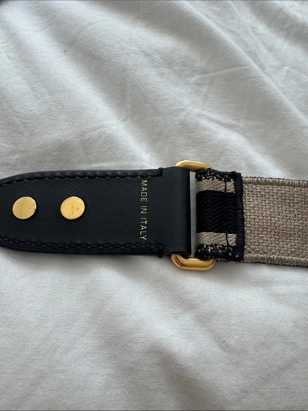 Dior Beige & Black Adjustable Bag Strap